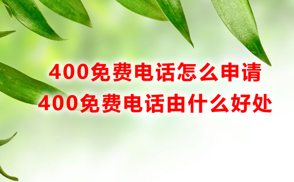 400免費(fèi)電話號碼怎么申請